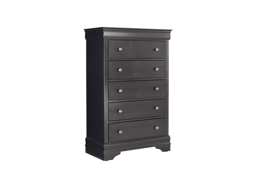 POMPEI METALLIC GREY CHEST - De Avenue Furniture