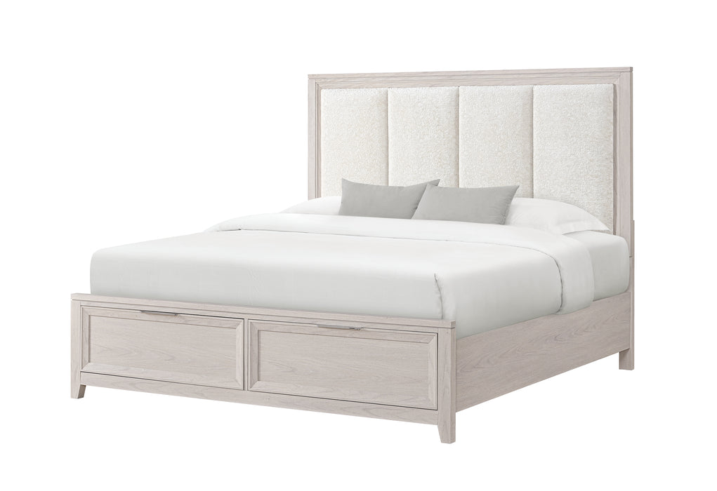 MARIAH BEIGE KING BED - De Avenue Furniture