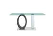 D1628 DINING TABLE AND 6 D03 BLACK DINING CHAIRS - De Avenue Furniture