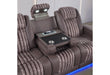 U8000 BROWN PWR REC SOFA/PWR CONSOLE REC LOVESEAT W/PHR - De Avenue Furniture
