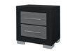 EMMA BLACK/GREY NIGHTSTAND - De Avenue Furniture