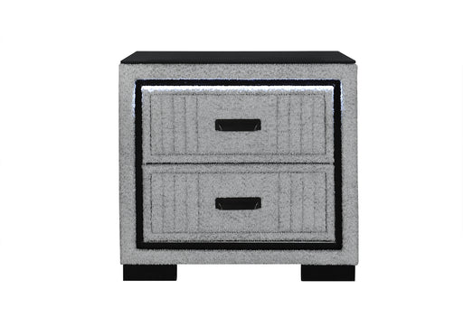 ISABELLA GREY NIGHTSTAND WITH LED - De Avenue Furniture