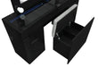 ELLA BLACK VANITY SET WITH STORAGE STOOL - De Avenue Furniture