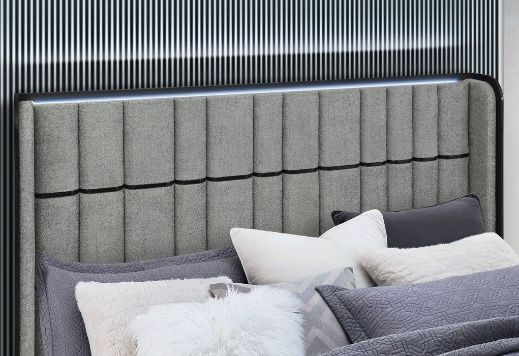 ISABELLA GREY QUEEN BED GROUP - De Avenue Furniture