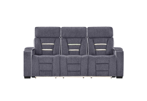 U1895 GREY P2 RECLINING SOFA WITH IS AND LED - De Avenue Furniture