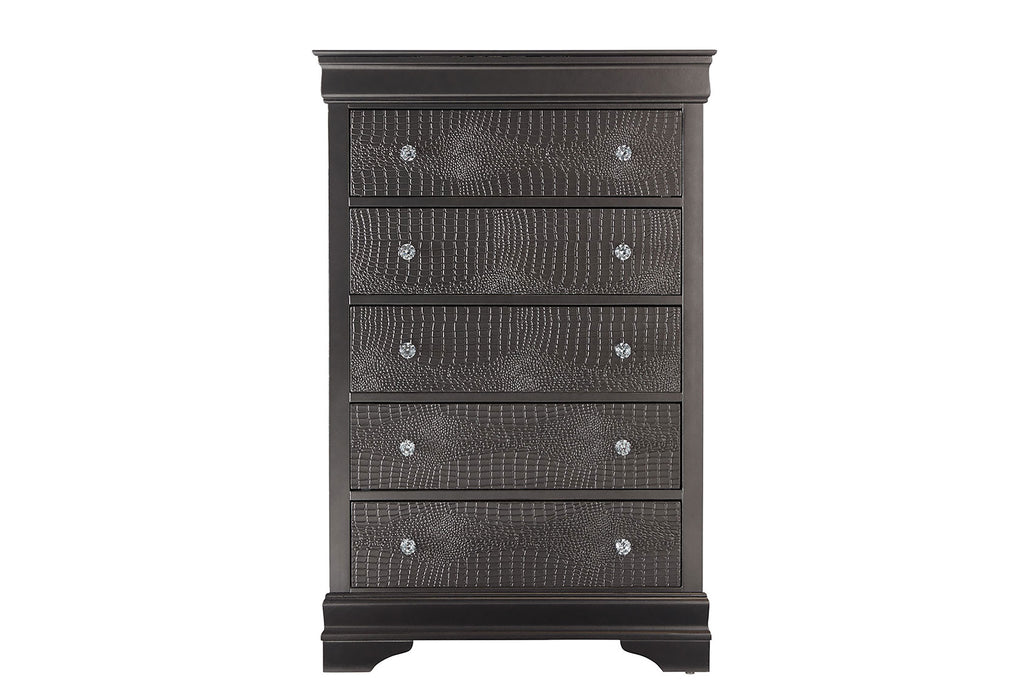 POMPEI METALLIC GREY CHEST - De Avenue Furniture