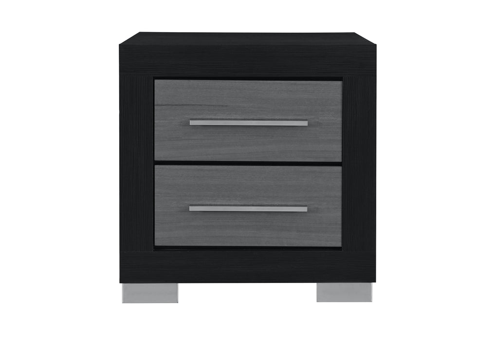 EMMA BLACK/GREY NIGHTSTAND - De Avenue Furniture