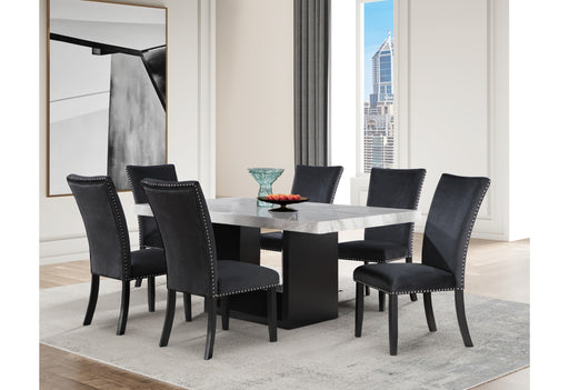 D02 DINING TABLE + 4 D03DC BLACK - De Avenue Furniture