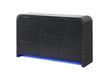 BECKETT WHT/BLK DRESSER W/ LED - De Avenue Furniture