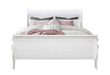 CHARLIE WHITE QUEEN BED WITH LED, DRESSER, MIRROR AND NIGTHSTAND - De Avenue Furniture
