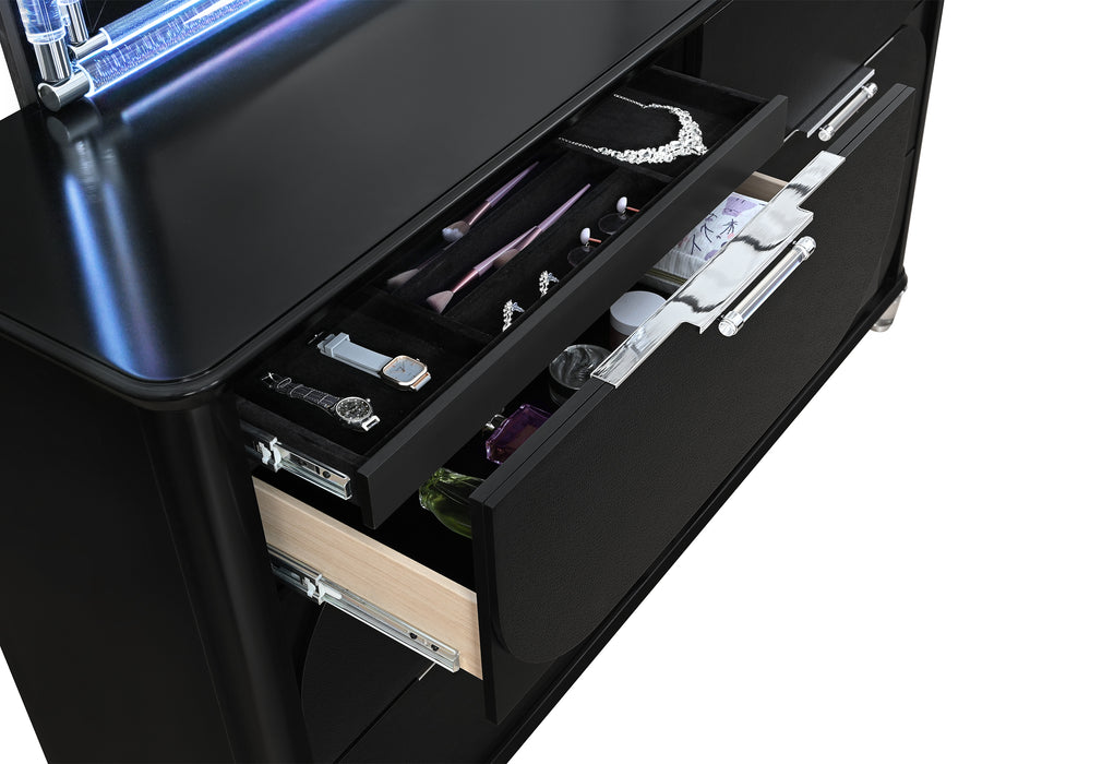 LANDO BLACK CHEST - De Avenue Furniture