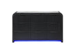 BECKETT WHT/BLK DRESSER W/ LED - De Avenue Furniture