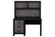 LISBON GREY/BLACK BOOKCASE TWIN BED, DRESSER, MIRROR AND NIGHTSTAND - De Avenue Furniture