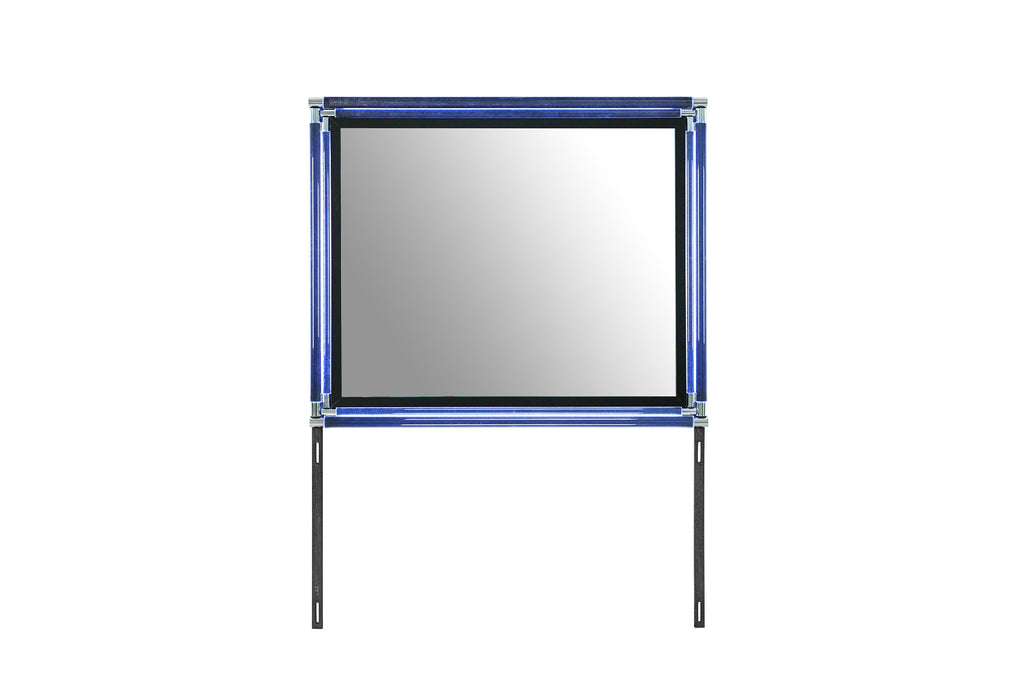 LANDO BLACK MIRROR WITH LED - De Avenue Furniture