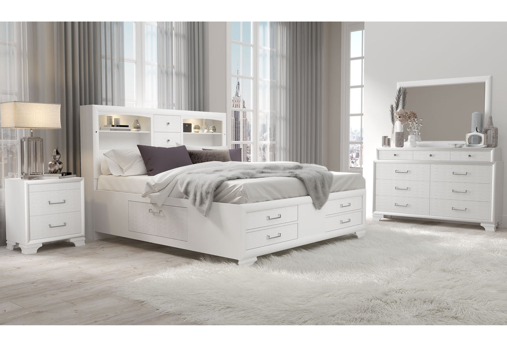JORDYN WHITE QUEEN BED GROUP - De Avenue Furniture