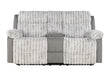 U6028 GREY CONSOLE RECLINING LOVESEAT - De Avenue Furniture