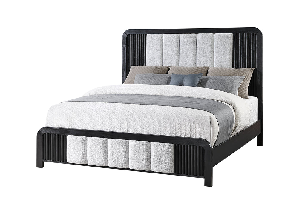 BECKETT WHITE/BLACK KING BED - De Avenue Furniture