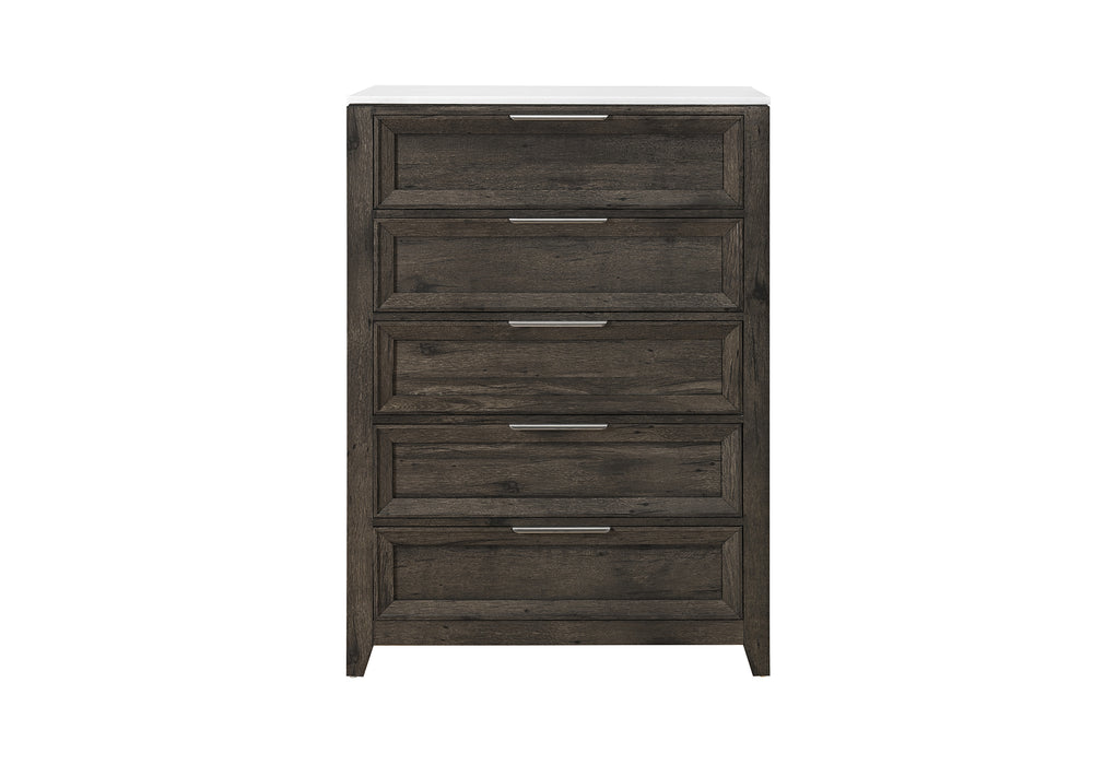 MARIAH DARK BROWN CHEST - De Avenue Furniture