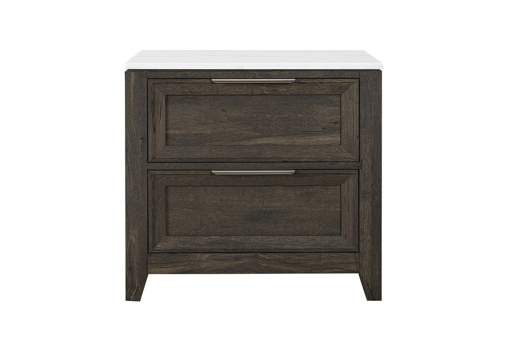 MARIAH DARK BROWN NIGHTSTAND - De Avenue Furniture