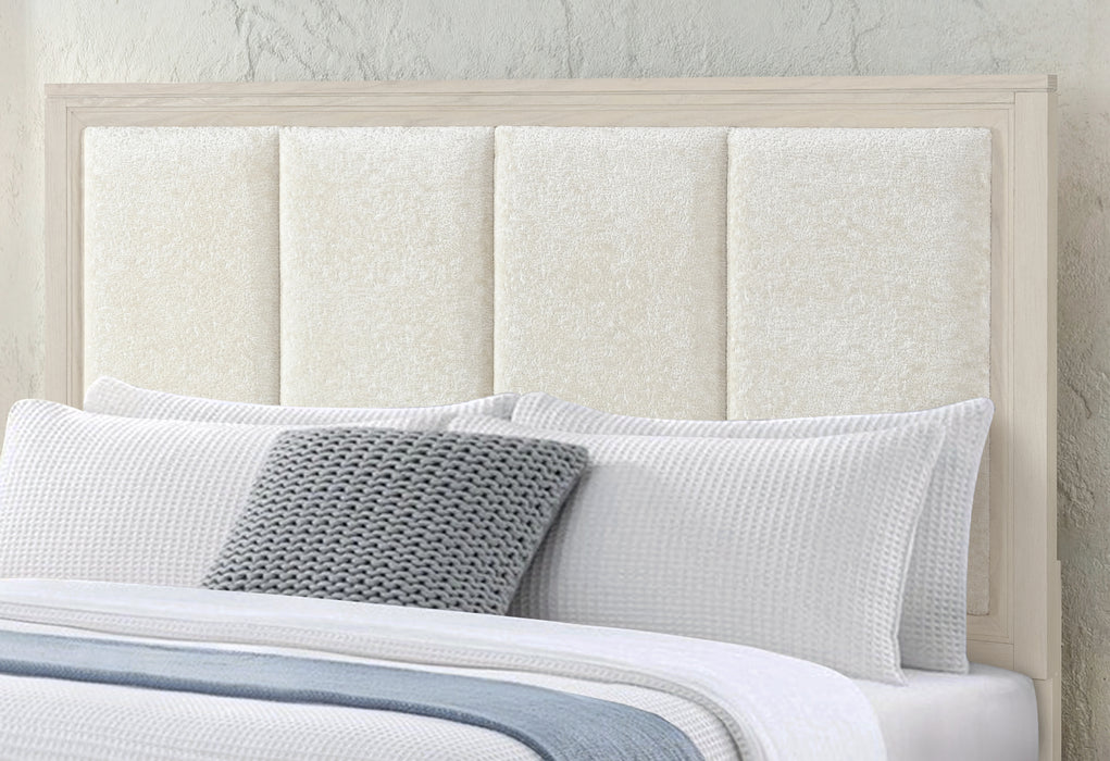 MARIAH BEIGE QUEEN BED - De Avenue Furniture