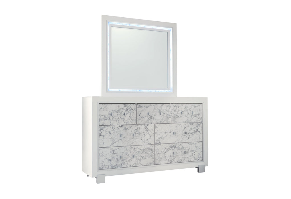 SANTORINI WHITE MIRROR - De Avenue Furniture
