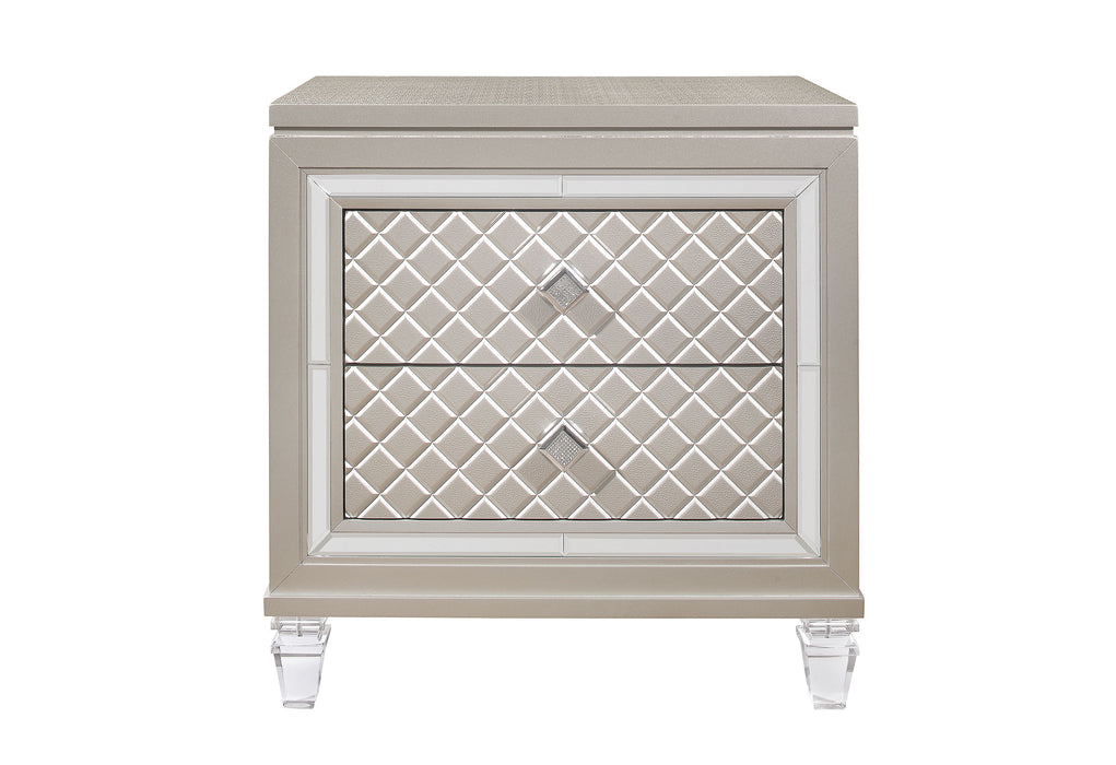 PARIS CHAMPAGNE NIGHTSTAND - De Avenue Furniture