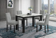 D8032DT WHT/BLK DINING TABLE & D9026DC GRY DINING CHAIR - De Avenue Furniture