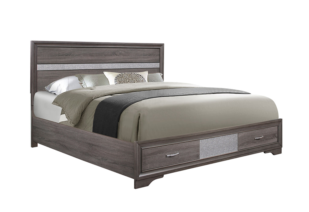 SEVILLE GREY KING BED - De Avenue Furniture