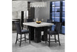 D04 WHITE BAR TABLE AND 6 D04 BLACK BAR STOOL - De Avenue Furniture