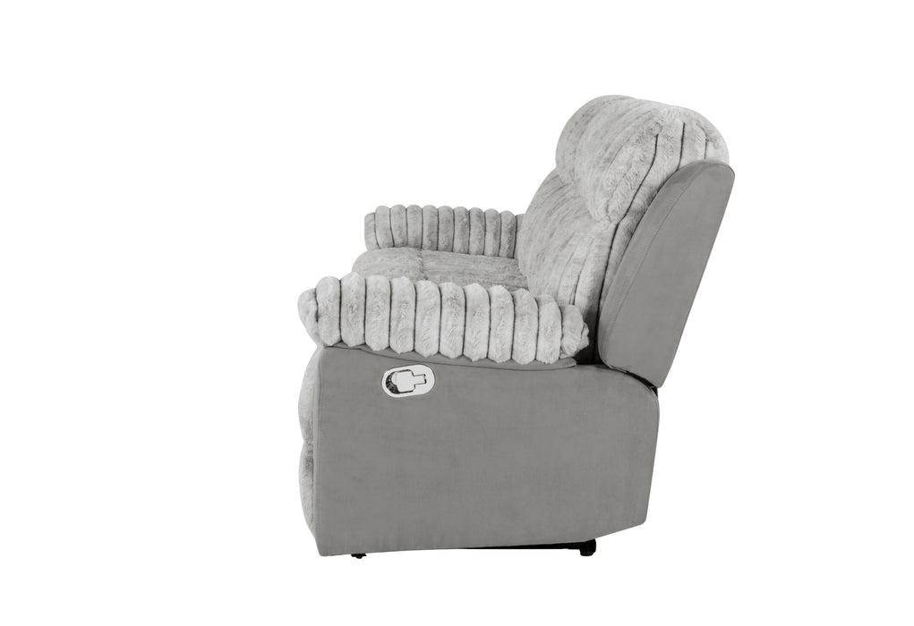 U6028 GREY RECLINING SOFA - De Avenue Furniture
