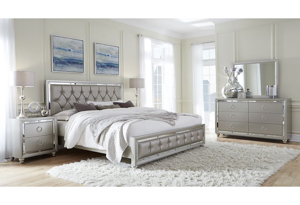 RILEY SILVER NIGHTSTAND - De Avenue Furniture