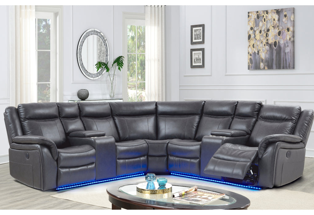 UM02 BLANCHE CHARCOAL SECTIONAL - De Avenue Furniture
