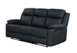 U6026 BLACK PU 72A RECLINING SOFA WITH LED - De Avenue Furniture