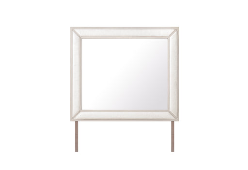 CLARA BEIGE UPHOLSTERED MIRROR - De Avenue Furniture