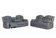 U7068 GREY 10 PWR REC SOFA/PWR CONSOLE REC LOVESEAT/PWR RECLINER W/LED - De Avenue Furniture