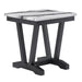 T1319 BLK/WHT END TABLE - De Avenue Furniture