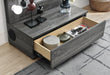 LEXI GREY TALL MIRROR WITH DRAWER AND SPEAKERS - De Avenue Furniture