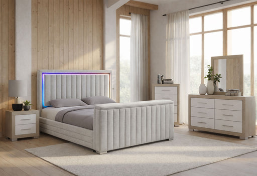 ELIAS/EMMA TV FB NATURAL QUEEN BED GROUP - De Avenue Furniture