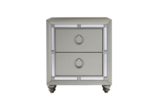 RILEY SILVER NIGHTSTAND - De Avenue Furniture