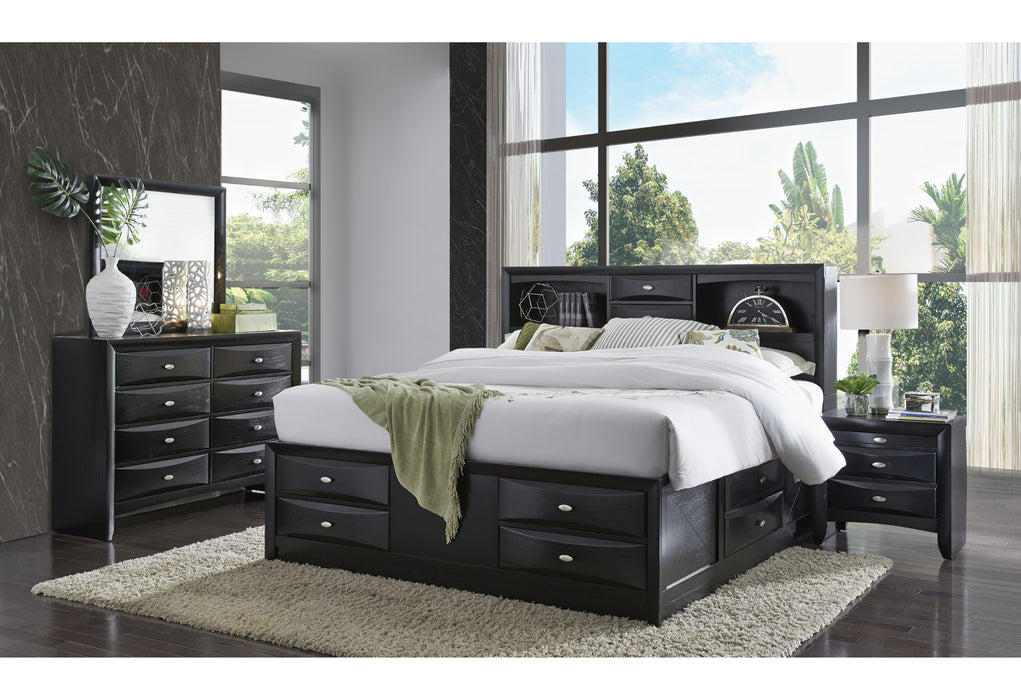 LINDA BLACK KING BED GROUP - De Avenue Furniture