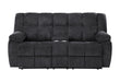 U6000 BLACK CONSOLE RECLINING LOVESEAT - De Avenue Furniture