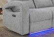 U6611 GREY 15 POWER CONSOLE RECLINING LOVESEAT WITH LED - De Avenue Furniture