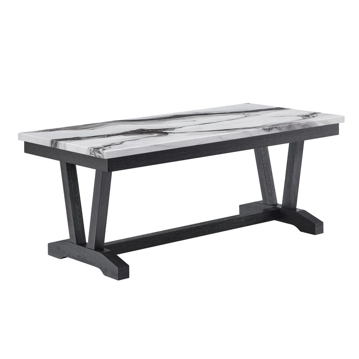 T1319 BLK/WHT COFFEE TABLE - De Avenue Furniture