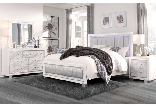 SANTORINI WHITE KING BED GROUP - De Avenue Furniture