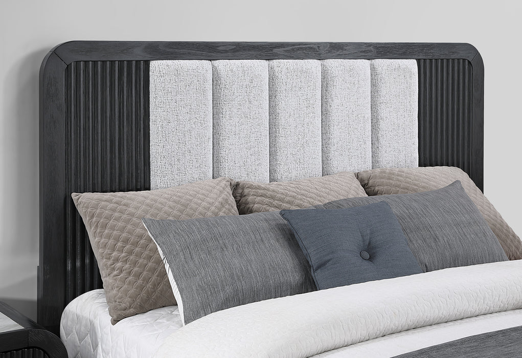 BECKETT WHT/BLK KING BED GROUP - De Avenue Furniture