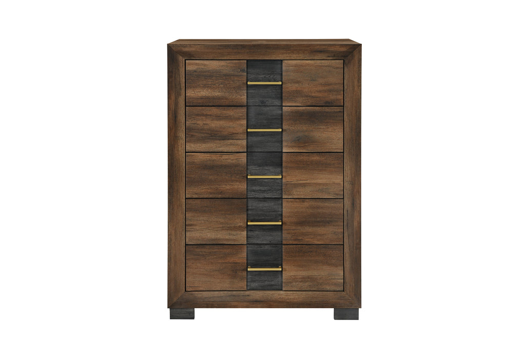 OPTIMUS BROWN/BLACK CHEST - De Avenue Furniture