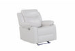 U6026 BLANCHE WHITE GLIDER RECLINER WITH LED - De Avenue Furniture