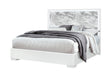 NAOMI SILVER MARBLE KING BED WITH LED - De Avenue Furniture