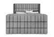 ISABELLA GREY KING BED W/LED, TV LIFT, SPEAKER AND FIREPLACE - De Avenue Furniture