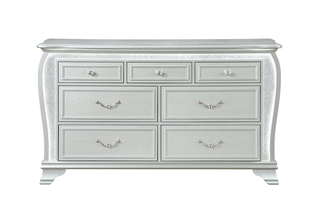 ARIA SILVER DRESSER WITH LED - De Avenue Furniture
